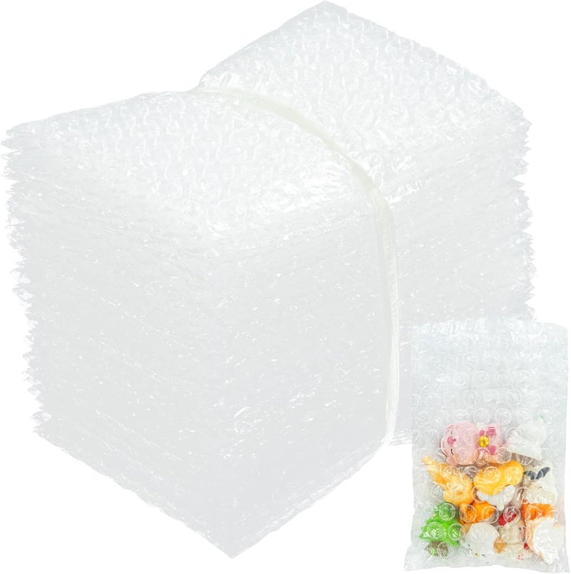 SEUNGCH عبوات فقاعات شفافة 50 حزمة 4"x6" للتغليف والشحن – كيس عازل فقاعات مزدوج الجدار لنقل وتخزين العناصر الصغيرة الهشة - Image 1
